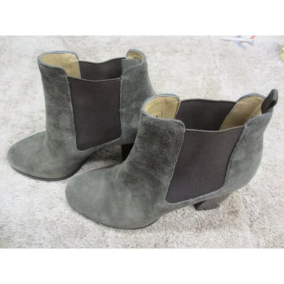 MICHAEL KORS GREEN SUEDE ANKLE BOOTS 10 MEDIUM - Picture 4 of 8
